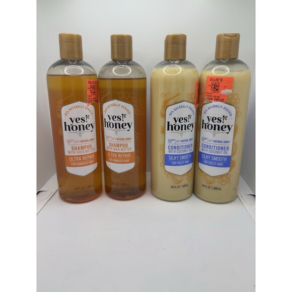Yes! Honey Shampoo/Conditioner Lot Ultra Repair Damaged Hair Silky Smooth Frizzy